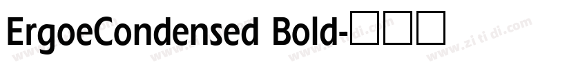 ErgoeCondensed Bold字体转换